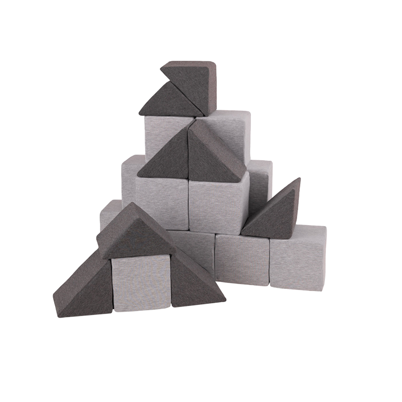 Lovetree soft foam cubes building blocks for kids, Mix: Light Grey-Dark Grey