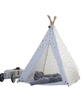 Ningbo Love Tree 2021 new arrival children crawling indoor white cotton triangle big tent for kids pop up play tent